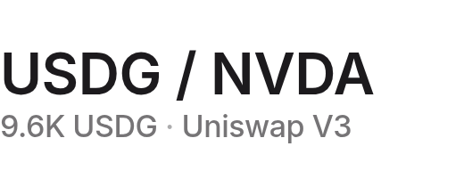 USDG / NVDA · 9.6K USDG · Uniswap V3